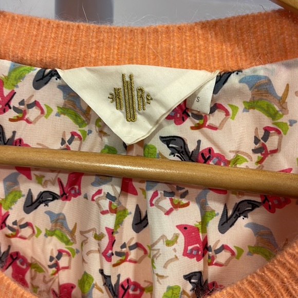 Anthropologie HWR Monogram Angora Lined Cardigan, Size Small - Picture 2 of 6